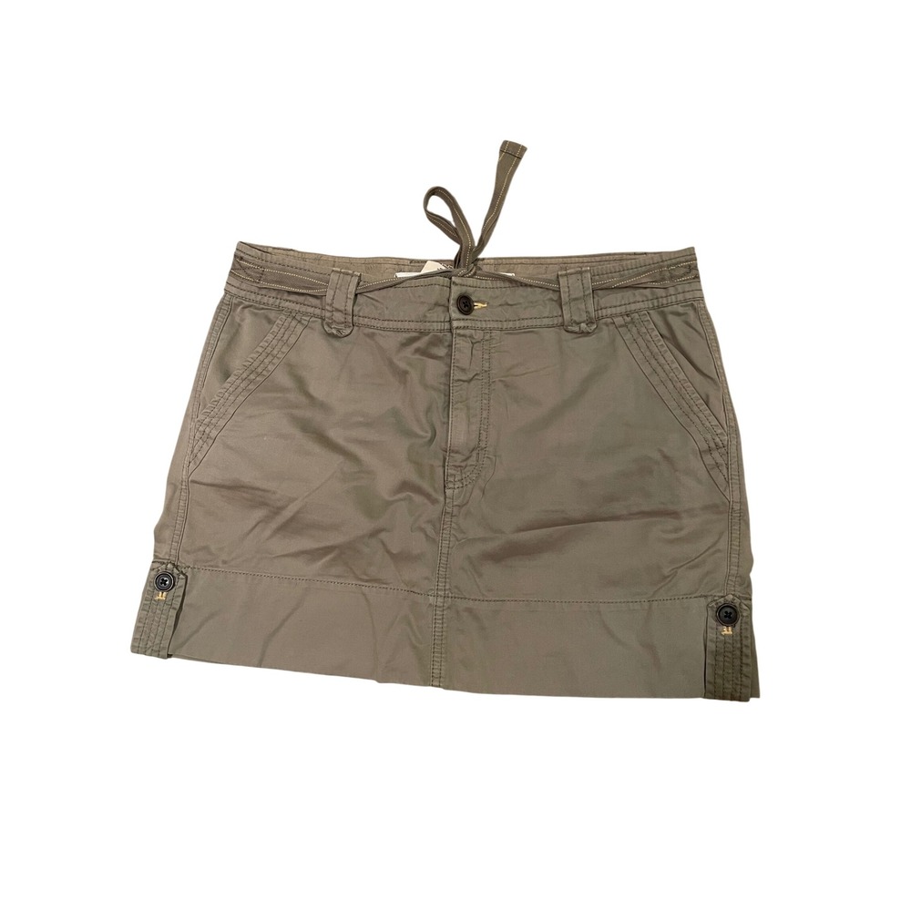 Gap Khaki Cargo Mini Skirt Olive Green Cotton Utility Y2K Spring 2007 Size 0